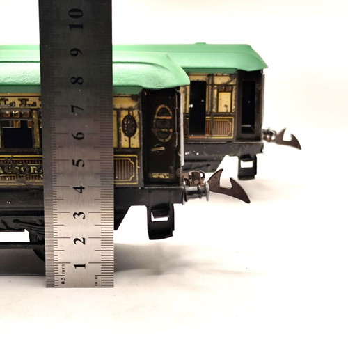 Vintage Train Pullman toys used, set of two from 1930s