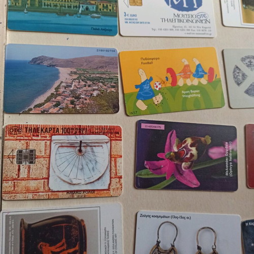 Phone cards used, collectible pack