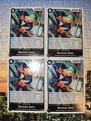 One Piece Roronoa Zoro OP10-095 card set of 4