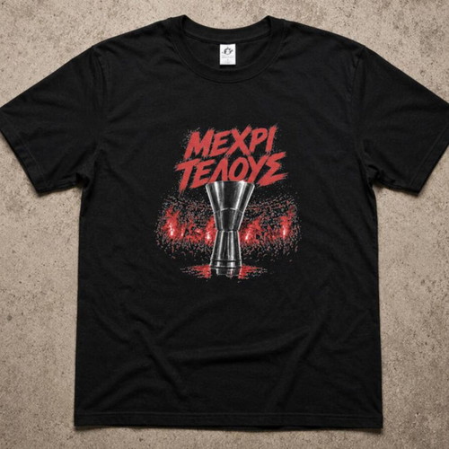 T-shirt Olympiacos "ΜΕΧΡΙ ΤΕΛΟΥΣ" anniversary, like new