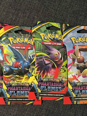 Pokémon Phantasmal Flames Sleeved Booster Packs Art Set new, 4 together