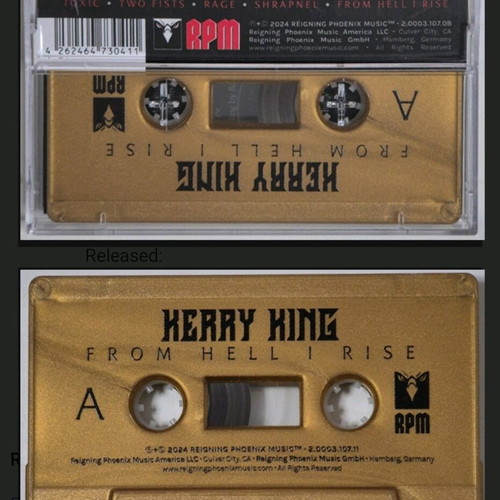Kerry King From Hell I Rise cassette album limited edition gold like new