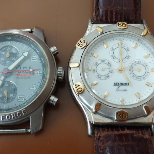Time Force Super Chronograph and Helbros Quartz watches used
