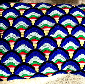 Υφαντή παραδοσιακή μαξιλάρα, μπλε, χειροποίητη, Woven traditional handmade pillow