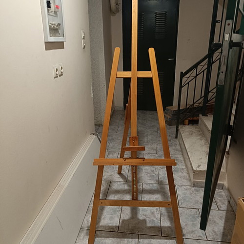 Painting easel used, height 1.78 m
