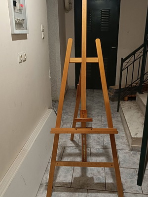 Painting easel used, height 1.78 m
