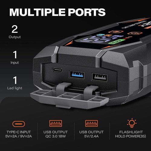Powerful Car Jump Starter and Power Bank 16800mAh new