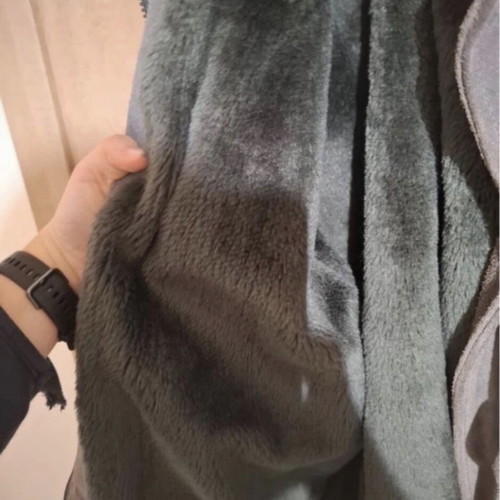 Bomber jacket castor leather like new, black and grey, size L