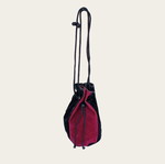 Velvet drawstring pouch bag, multicolor
