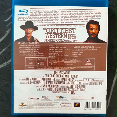 The Good The Bad And The Ugly Blu-ray like new with Greek subtitles