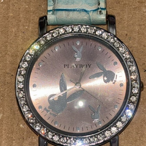 Playboy watch with rhinestones, vintage style