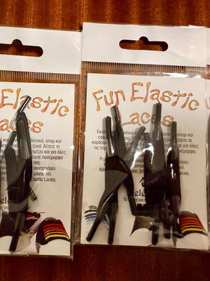 Elastic Shoe Laces set of 6 new, various colors