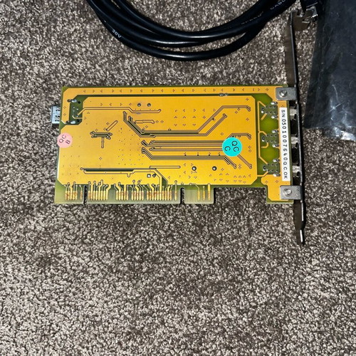 Fire Wire IEEE 1394 card used with connection cable