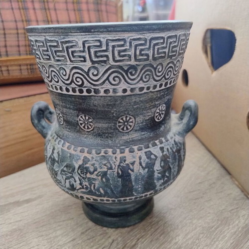 Amphora Vase handmade, like new, museum replica with Greek mythology scenes