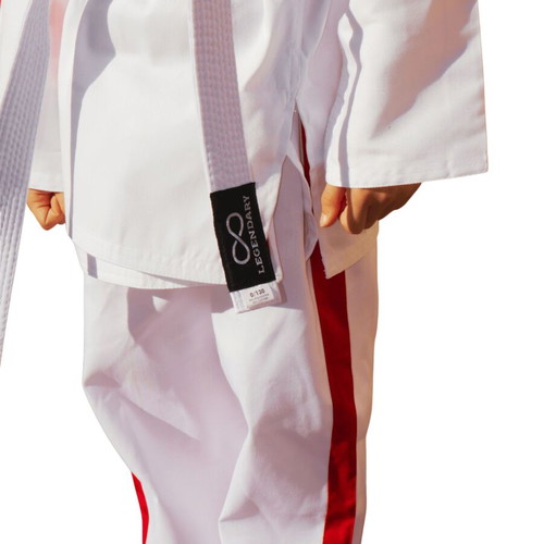 Legendary Karate Suit with White and Red Stripe New