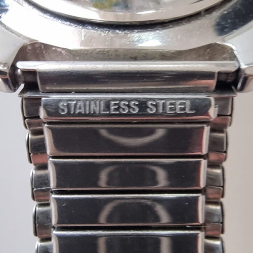 Swiss Military men's watch used, blue dial, silver bracelet