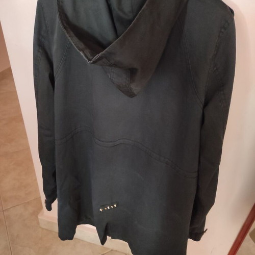 Osley Black Rock Coat with Hood Size M Like New