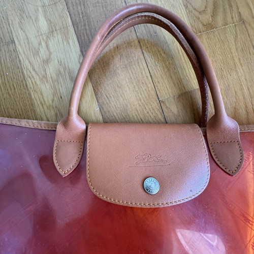 Longchamp summer shoulder bag like new, orange, 50x35 cm