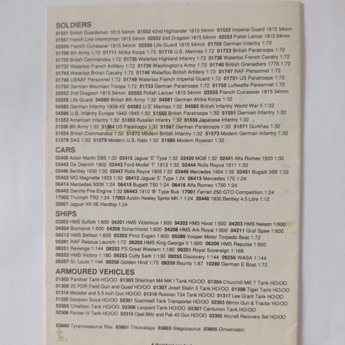 Airfix modeling catalog like new, early 1990s