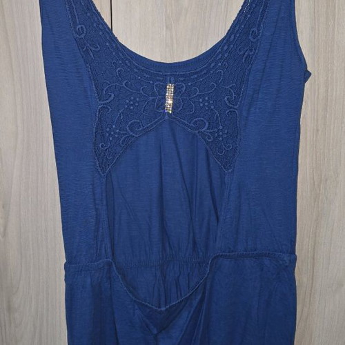 Blue mako dress with open back like new, size L