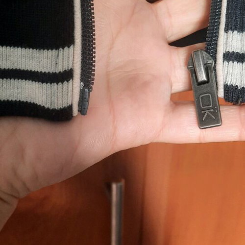 Okaidi college-style jacket for boys like new, gray and brown