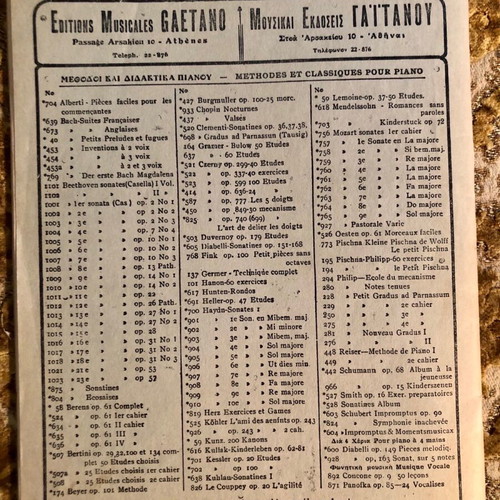 Czerny piano method for beginners used, 1935-1940 edition