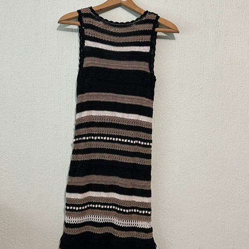 Karen Millen knitted beach dress, size M, cotton and acrylic
