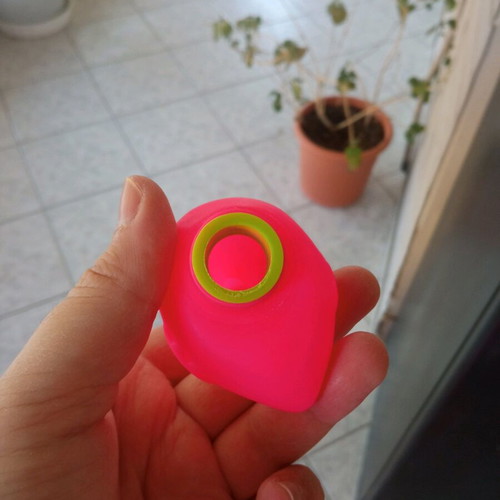 Decorative plastic pink flamingo used