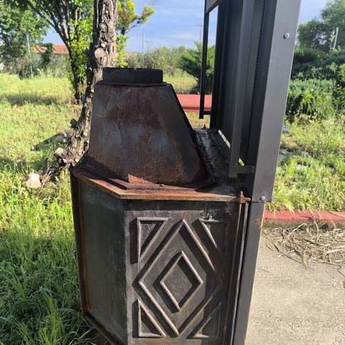 Art&fire Fireplace used with double door opening