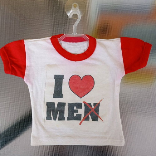 Μίνι μπλουζάκια με βεντούζα used, I <3 ME, κόκκινο και άσπρο