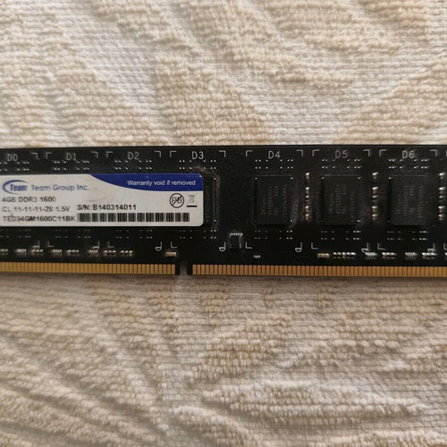 Ram 4GB DDR3 DIMM like new, 1600MHz for desktop computers
