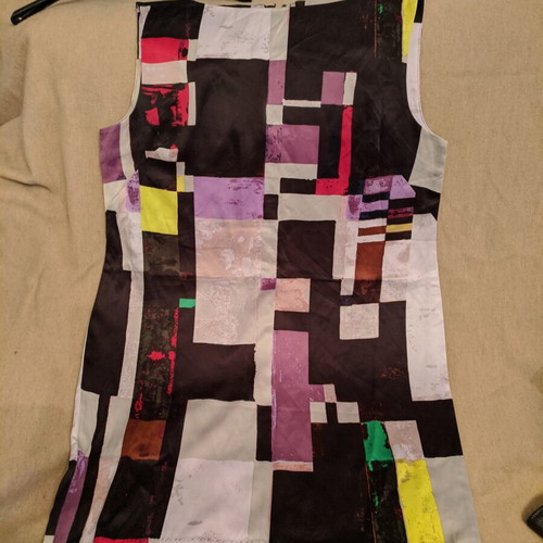 Rachel satin dress multicolor size XL like new summer