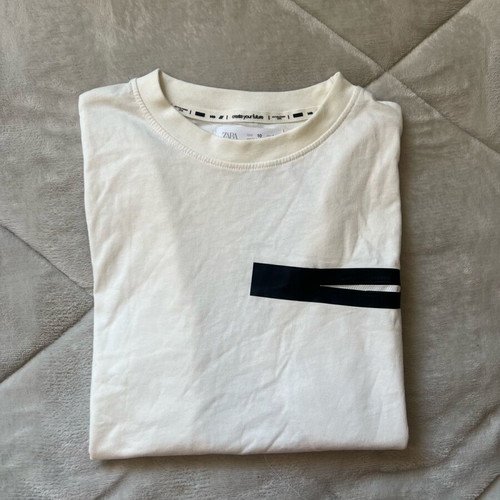 Zara white long-sleeve shirt like new, size 140 cm