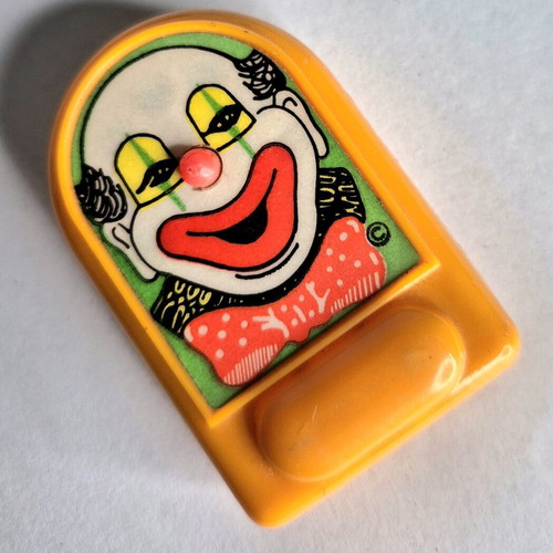 Laughing Clown keychain used, vintage electronic toy