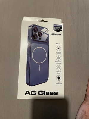 AG Glass MagSafe case for iPhone 14 Pro Max, blue