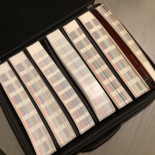 Pantone professional graphic designer bag like new with 7 Pantone guides