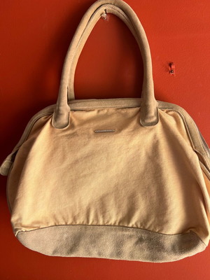 North Sails large bag used, beige, canvas and suede leather
