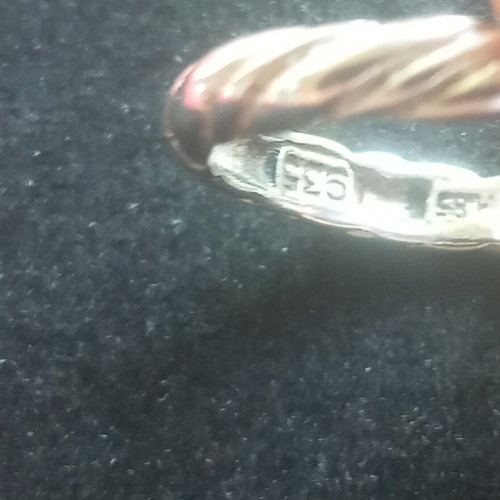 Ring in wedding band style silver 925 vintage size 47 like new