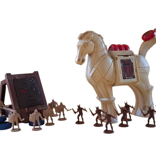 Vintage El Greco Κάστρα και Πολιορκητές set used, Trojan horse and shield