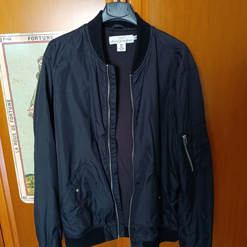 H&M men's black bomber jacket new