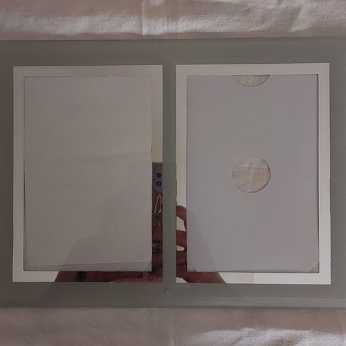 Glass frame with mirror for 2 photos 10x15cm new