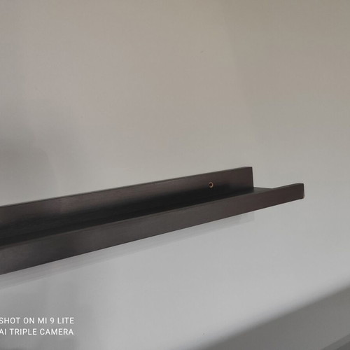 Wall shelves MDF Wenge used, set of 6, 48x10x4cm