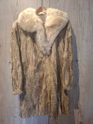Astrakhan fur like new, beige