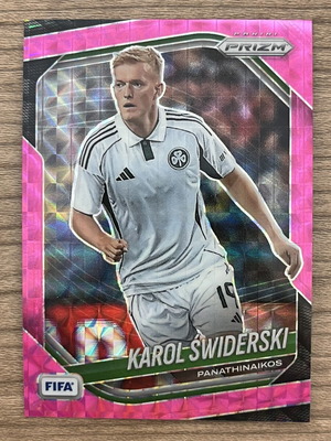 Panini Prizm FIFA Soccer Karol Swiderski pink mosaic-Pao πρώτες κάρτες σαν καινούργιο