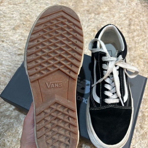 Vans sneaker used, size 38, black and white platform