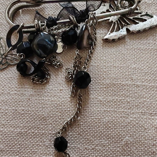 Pin used with butterfly and chain charms