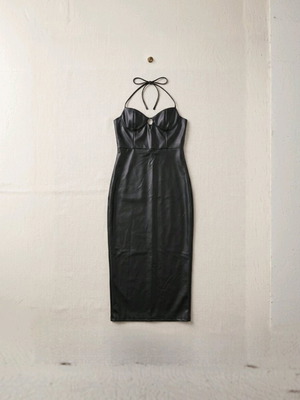 Shein sleeveless leather dress black like new size L