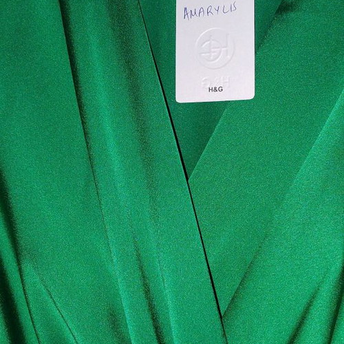 Wrap satin dress emerald new, one size