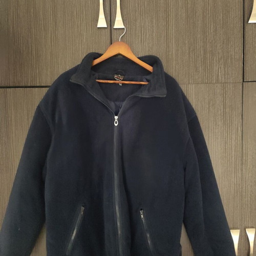 Jacket men's fleece with lining, size XL, like new, navy blue
