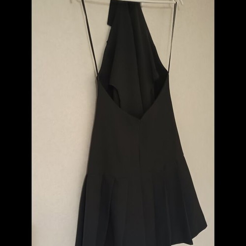 Pleated Backless Vest Dress like new, black, one size